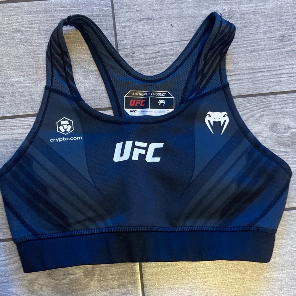 UFC Black Athletic Sports Crop Top
